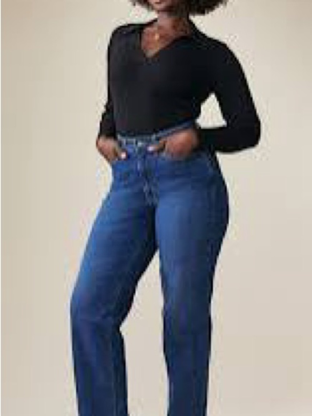 🎡 NEW Old Navy Women’s Curvy OG Loose High-Rise Dark Wash Jeans - Size 14
